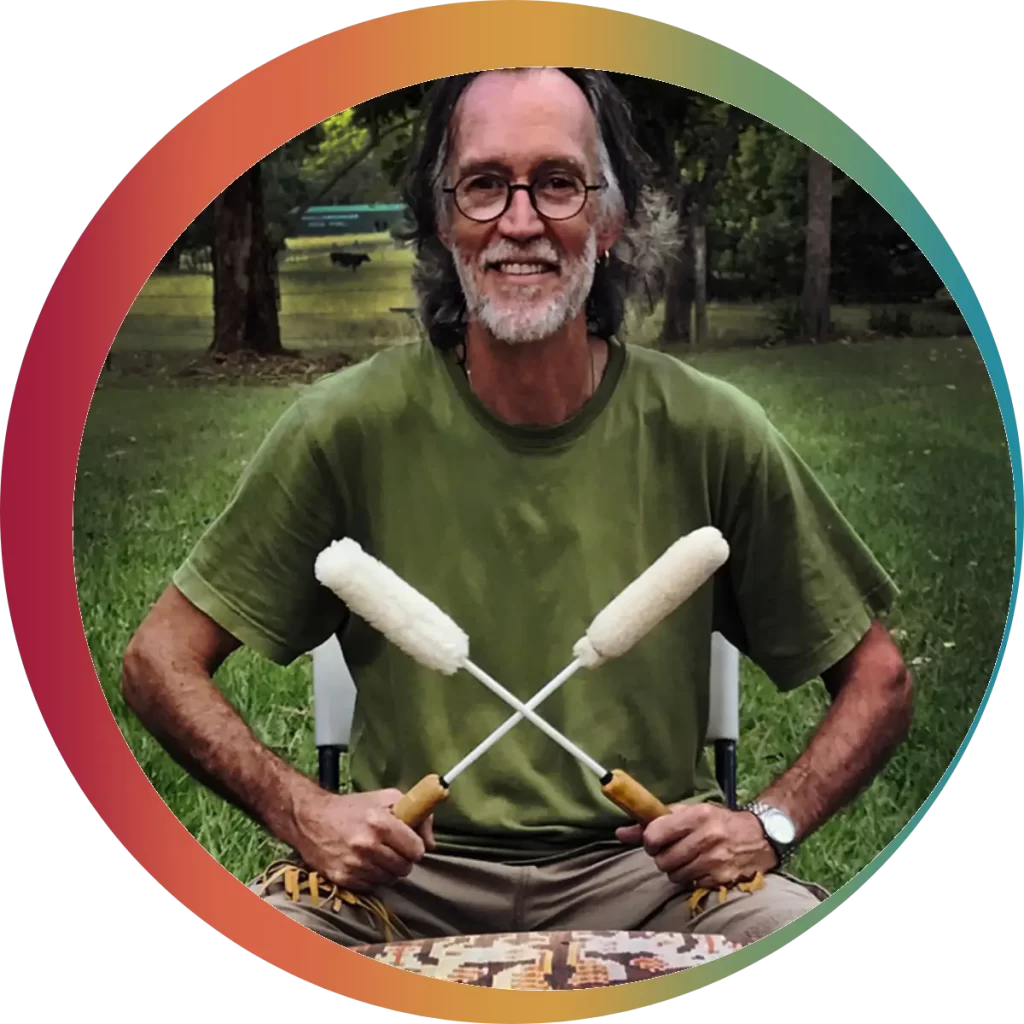 Shamanic ceremony with drumming circle at Earth Lodge Australia